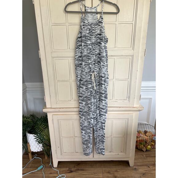 Lou & Grey size XS gray and white jumpsuit - Picture 1 of 4